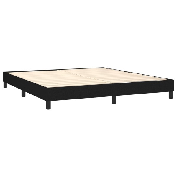 Estructura de cama box spring tela negro 180x200 cm