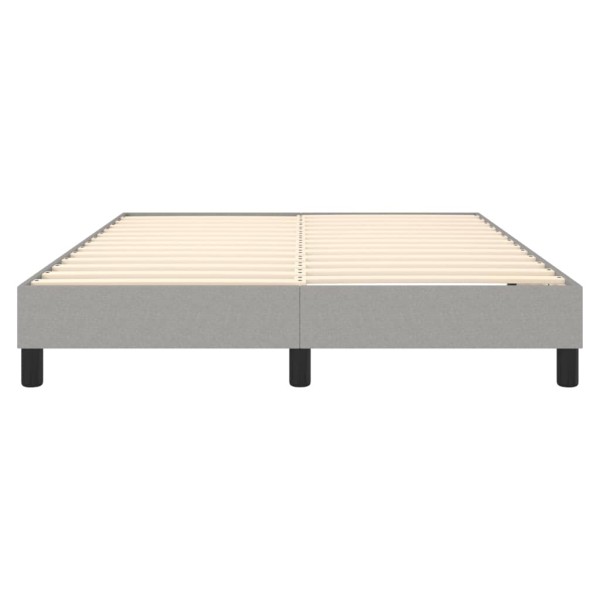 Estructura de cama box spring tela gris claro 140x190 cm