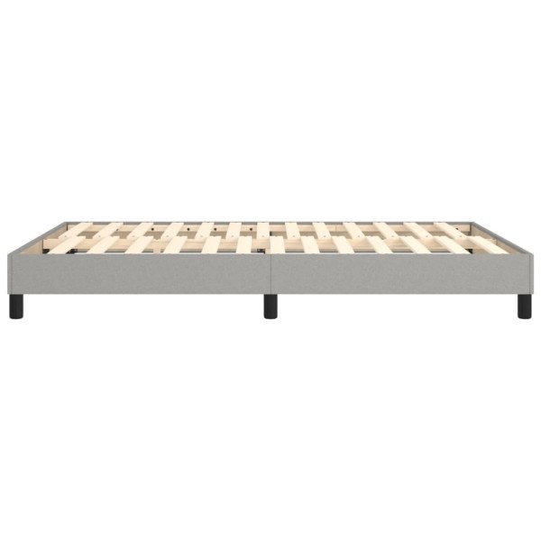 Estructura de cama box spring tela gris claro 140x190 cm