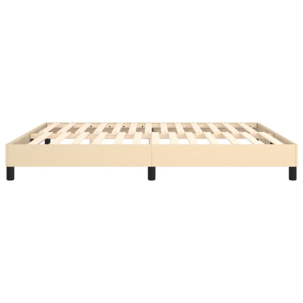 Estructura de cama box spring tela color crema 160x200 cm