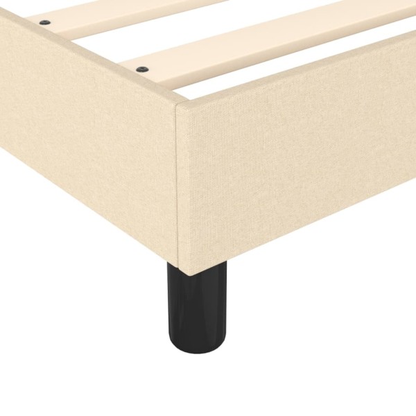 Estructura de cama box spring tela color crema 160x200 cm