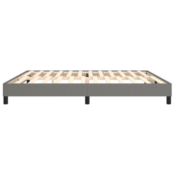 Estructura de cama box spring tela gris oscuro 200x200 cm