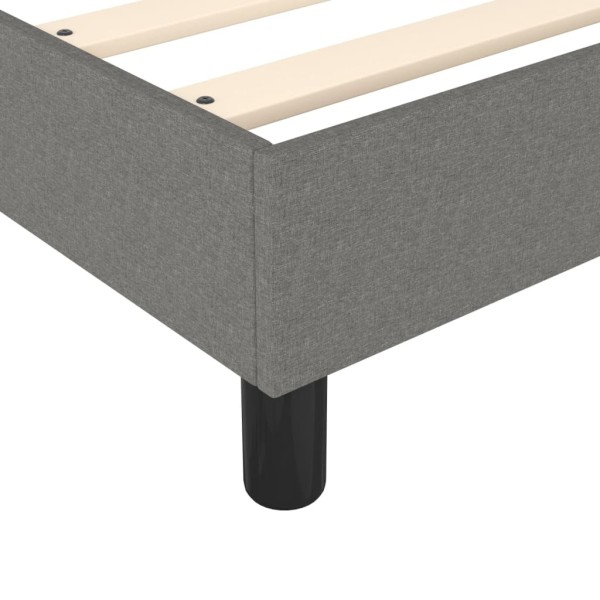 Estructura de cama box spring tela gris oscuro 200x200 cm