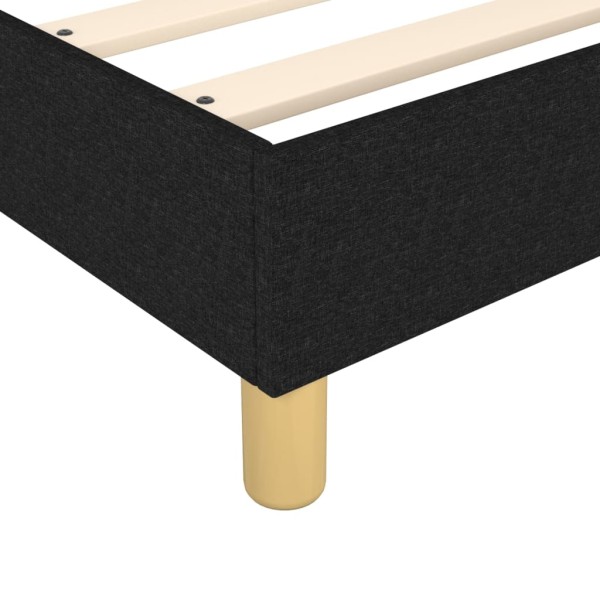 Estructura de cama box spring tela negro 90x190 cm