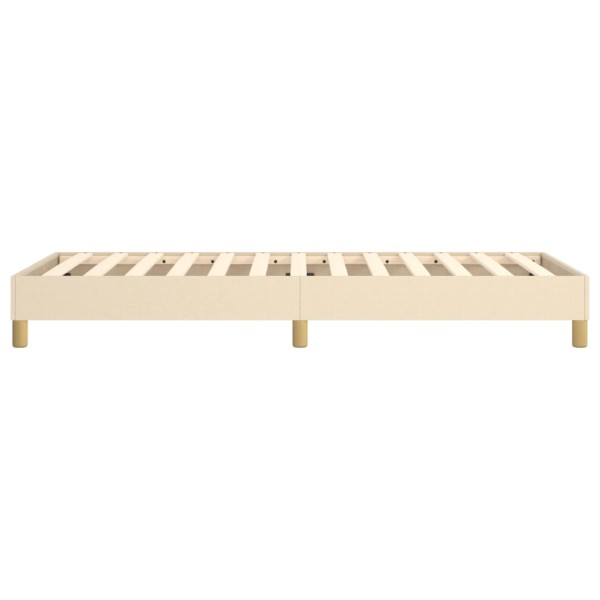 Estructura de cama box spring tela color crema 100x200 cm