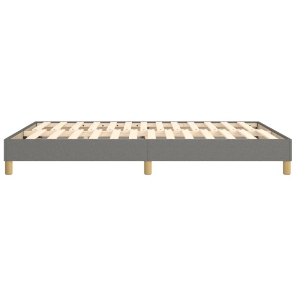 Estructura de cama box spring tela gris oscuro 140x190 cm