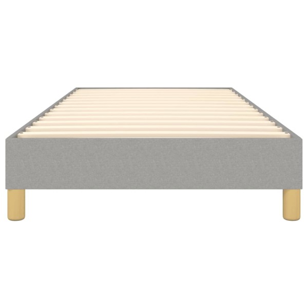 Estructura de cama box spring tela gris claro 90x190 cm