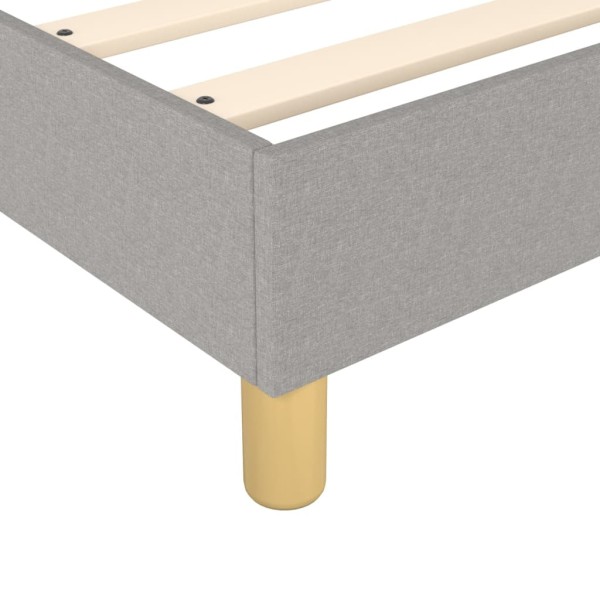 Estructura de cama box spring tela gris claro 90x190 cm