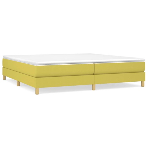 Estructura de cama box spring tela verde 200x200 cm