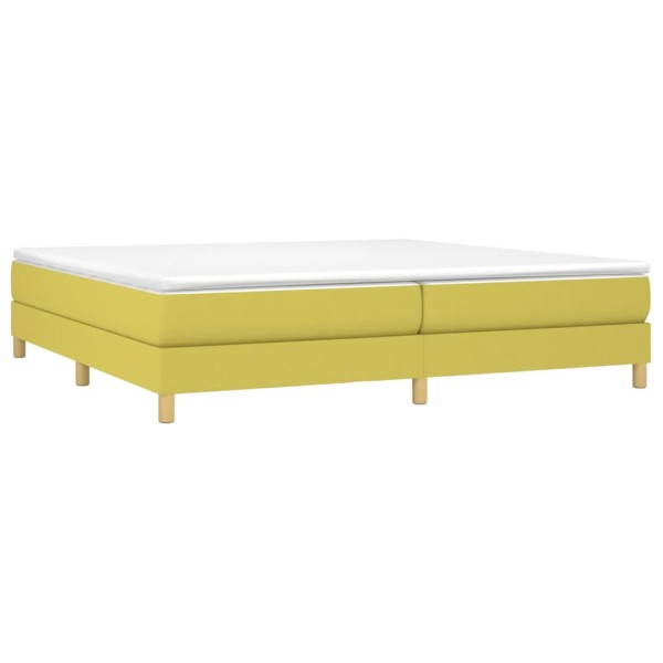 Estructura de cama box spring tela verde 200x200 cm