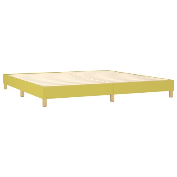 Estructura de cama box spring tela verde 200x200 cm