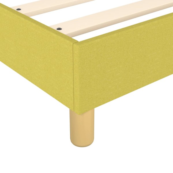 Estructura de cama box spring tela verde 200x200 cm