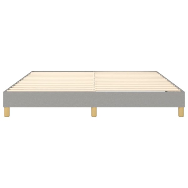 Estructura de cama box spring tela gris claro 180x200 cm