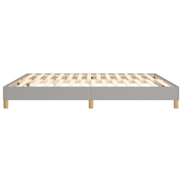 Estructura de cama box spring tela gris claro 180x200 cm