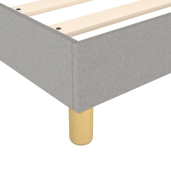 Estructura de cama box spring tela gris claro 180x200 cm