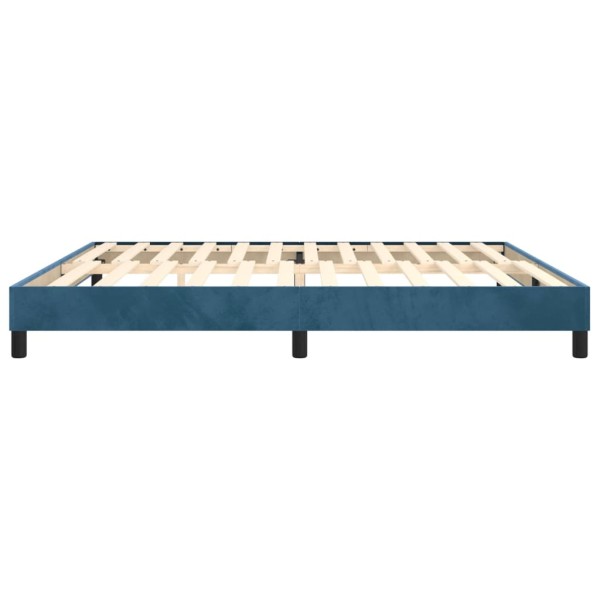 Estructura de cama box spring terciopelo azul oscuro 200x200 cm