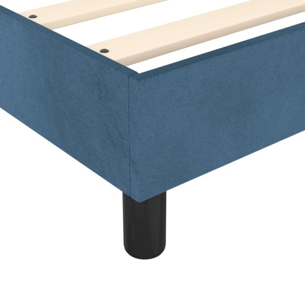 Estructura de cama box spring terciopelo azul oscuro 200x200 cm