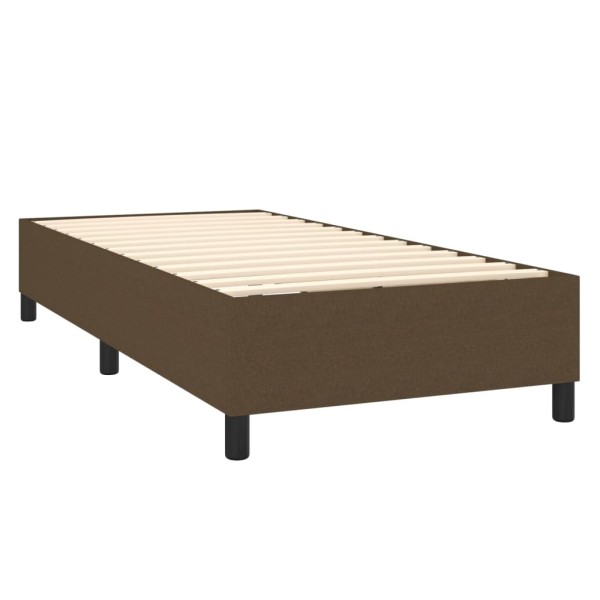 Estructura de cama box spring tela marrón 90x200 cm