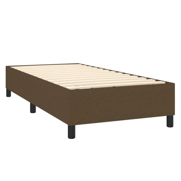 Estructura de cama box spring tela marrón 90x190 cm