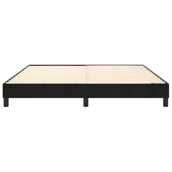 Estructura de cama box spring terciopelo negro 160x200 cm