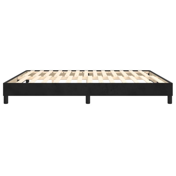 Estructura de cama box spring terciopelo negro 160x200 cm