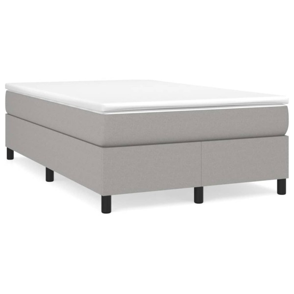 Estructura de cama box spring tela gris claro 120x200 cm