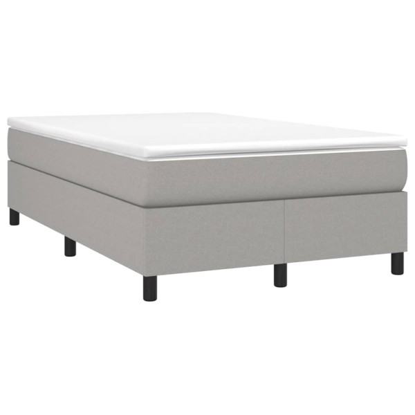 Estructura de cama box spring tela gris claro 120x200 cm