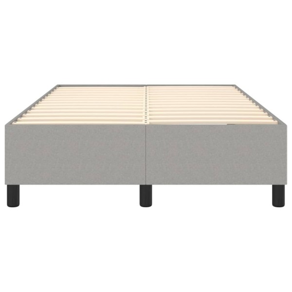 Estructura de cama box spring tela gris claro 120x200 cm