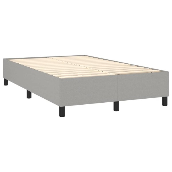 Estructura de cama box spring tela gris claro 120x200 cm