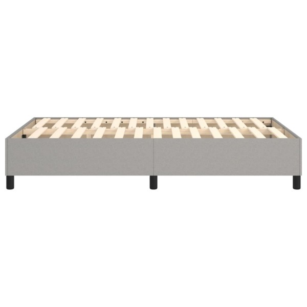 Estructura de cama box spring tela gris claro 120x200 cm