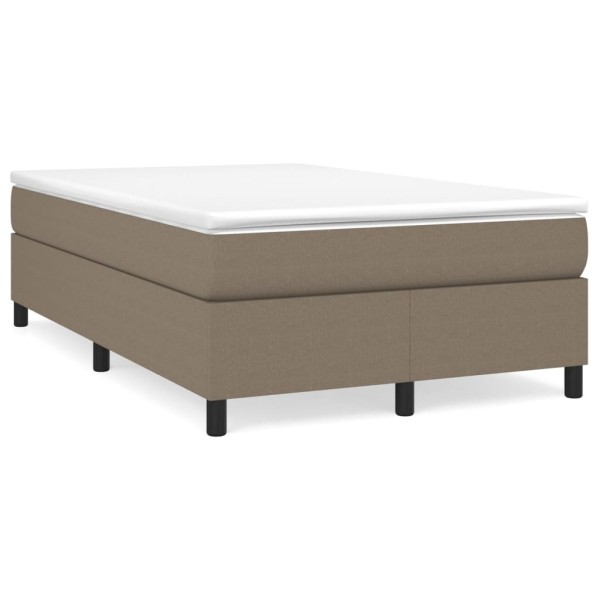 Estructura de cama box spring tela gris taupe 120x200 cm