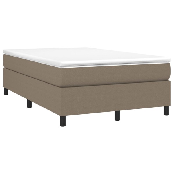 Estructura de cama box spring tela gris taupe 120x200 cm