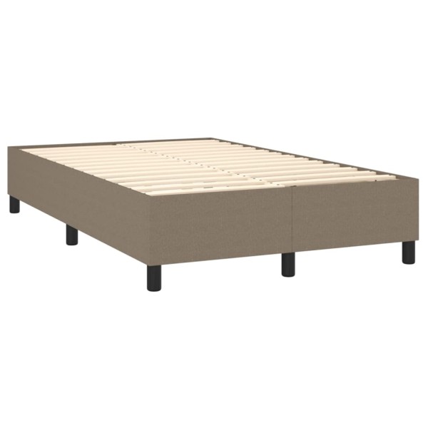 Estructura de cama box spring tela gris taupe 120x200 cm