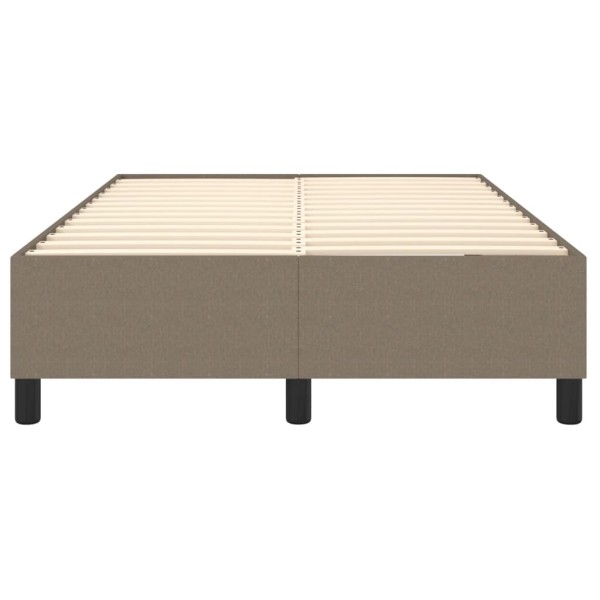 Estructura de cama box spring tela gris taupe 120x200 cm