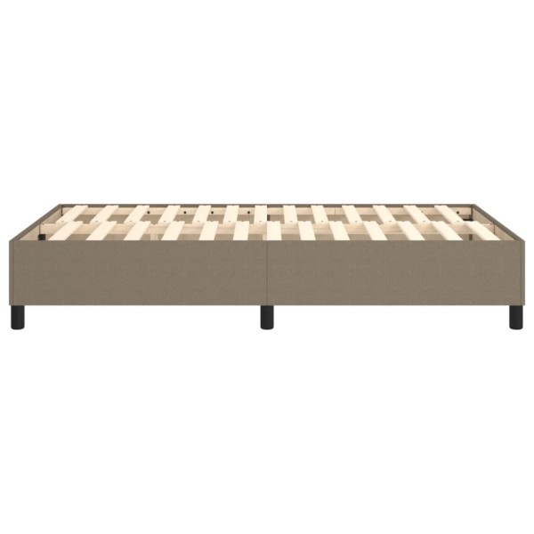 Estructura de cama box spring tela gris taupe 120x200 cm