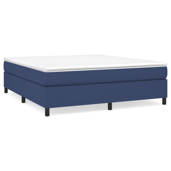 Estructura de cama box spring tela azul 180x200 cm