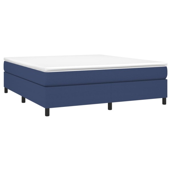 Estructura de cama box spring tela azul 180x200 cm