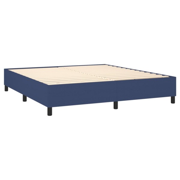 Estructura de cama box spring tela azul 180x200 cm