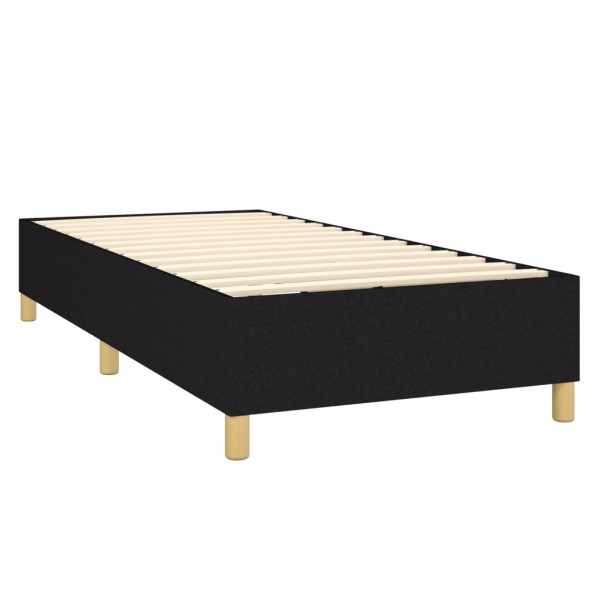 Estructura de cama box spring tela negro 80x200 cm