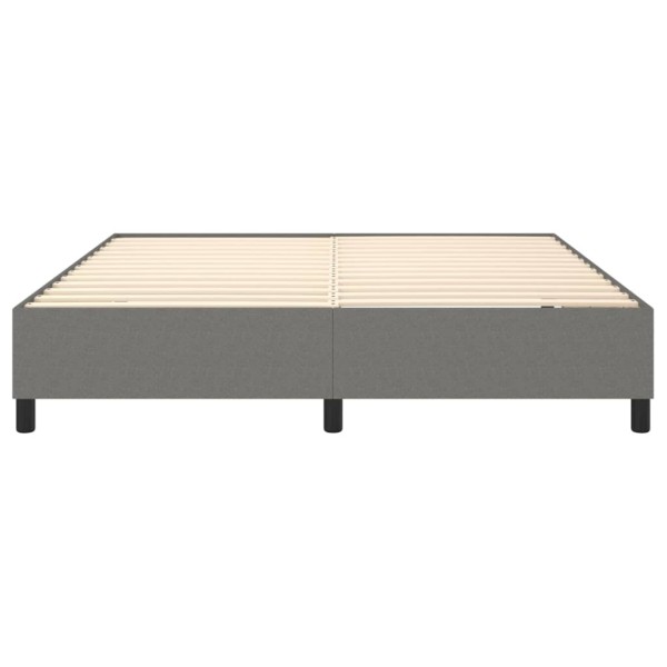 Estructura de cama box spring tela gris oscuro 160x200 cm