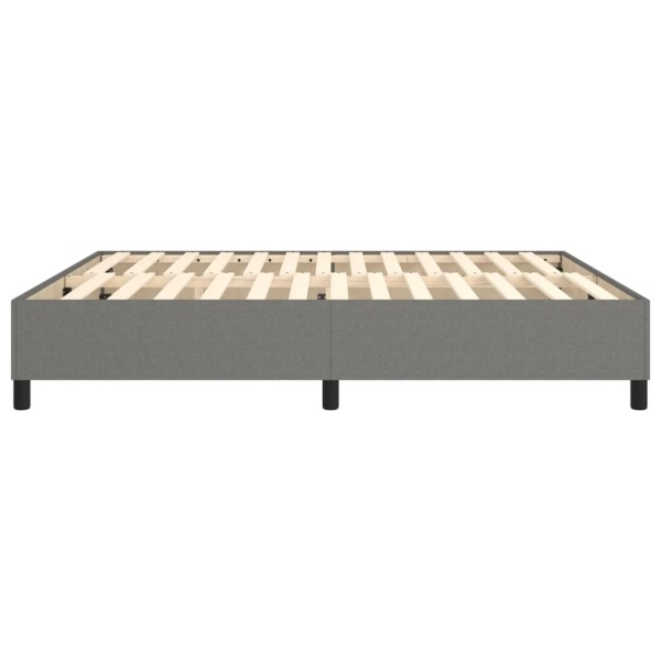 Estructura de cama box spring tela gris oscuro 160x200 cm