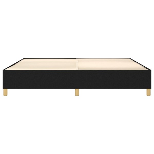 Estructura de cama box spring tela negro 140x190 cm