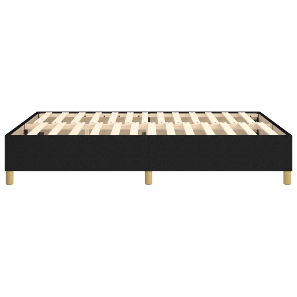 Estructura de cama box spring tela negro 140x190 cm