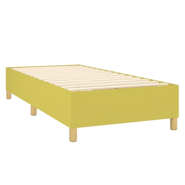 Estructura de cama box spring tela verde 80x200 cm