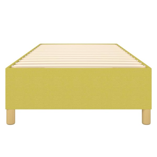 Estructura de cama box spring tela verde 80x200 cm