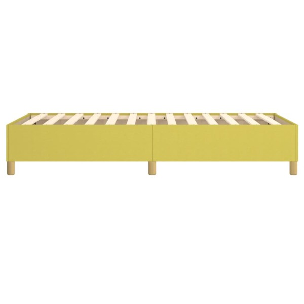 Estructura de cama box spring tela verde 80x200 cm