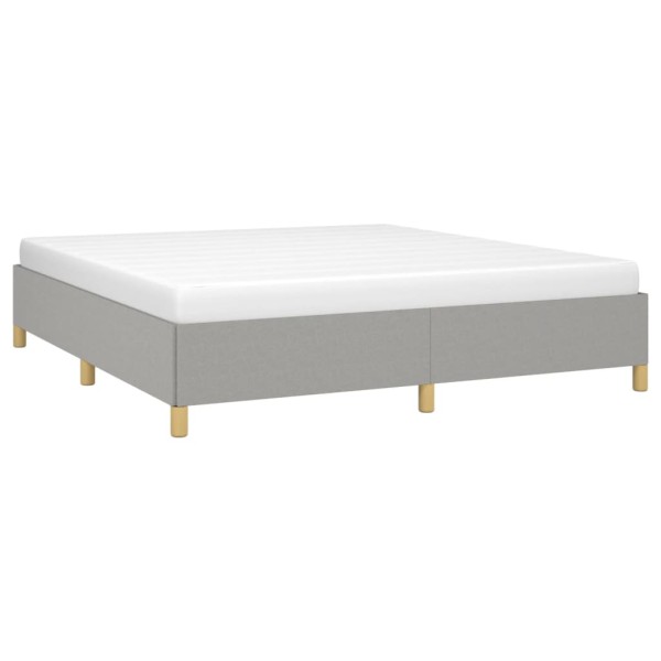 Estructura de cama box spring tela gris claro 160x200 cm