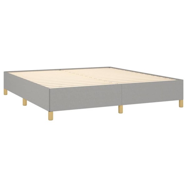 Estructura de cama box spring tela gris claro 160x200 cm