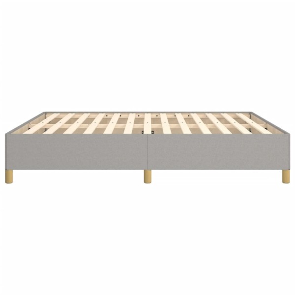 Estructura de cama box spring tela gris claro 160x200 cm