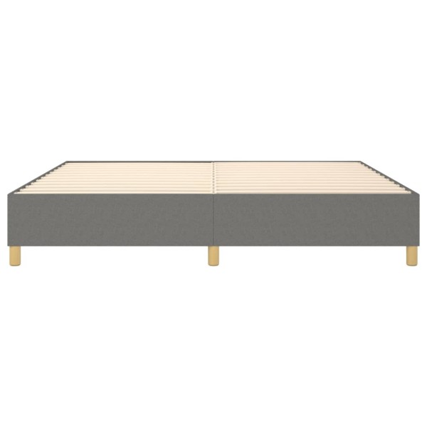 Estructura de cama box spring tela gris oscuro 140x200 cm